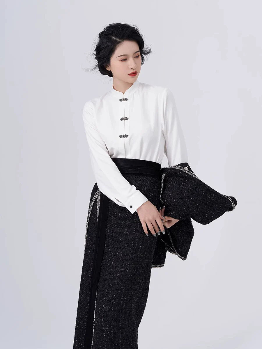 Song Dynasty Modern Hanfu Set with Jacket and Spiral Skirt - Rebel Princess 叛逆千金 (Preorder)