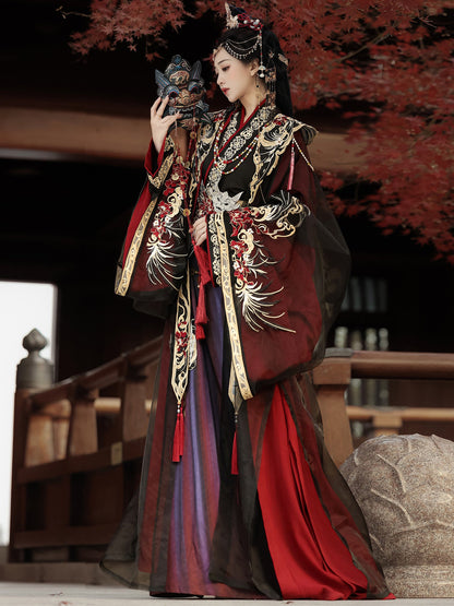 Wei Jin Dynasty Men and Women Qiyao Ruqun Hanfu | Ghost Warrior 魑魅魍魉