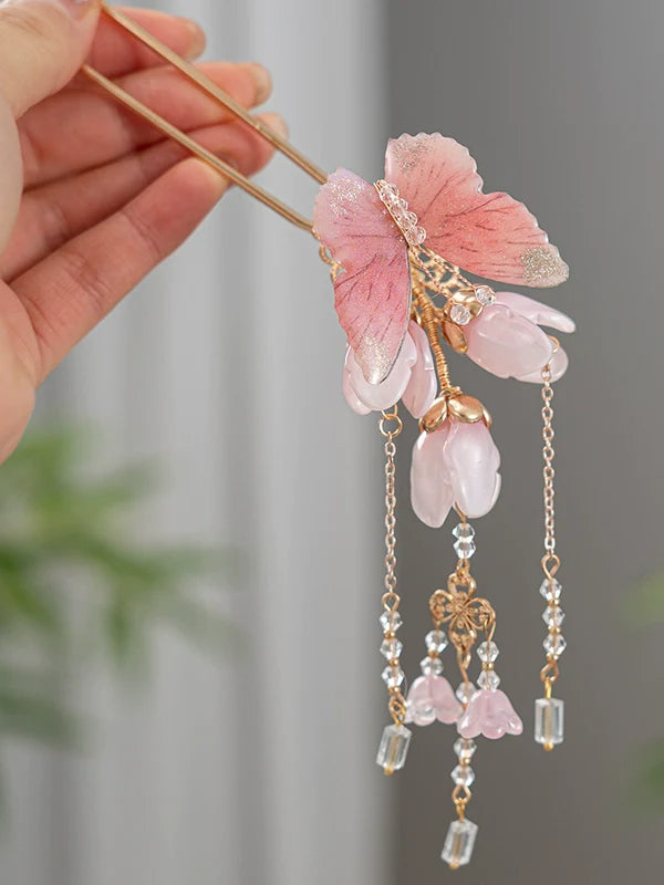 Peach Blossom Magnolia Hair Stick | Ancient Chinese Hair Accessory