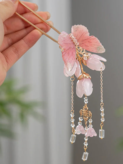 Peach Blossom Magnolia Hair Stick | Ancient Chinese Hair Accessory