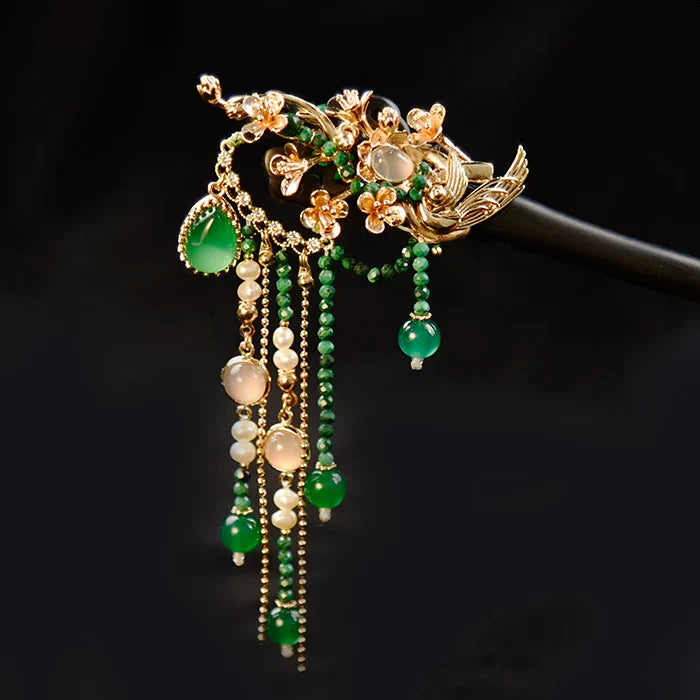 Gliding Peacock Hair Stick | Ancient Chinese Hair Accessory