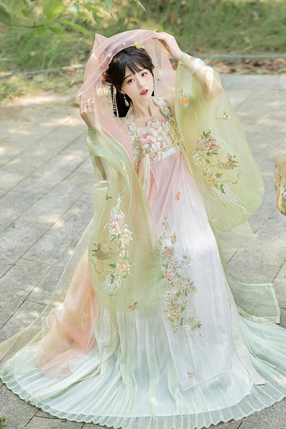 White Peony 白芍 - Tang Dynasty Style Hanfu Dress Heziqun