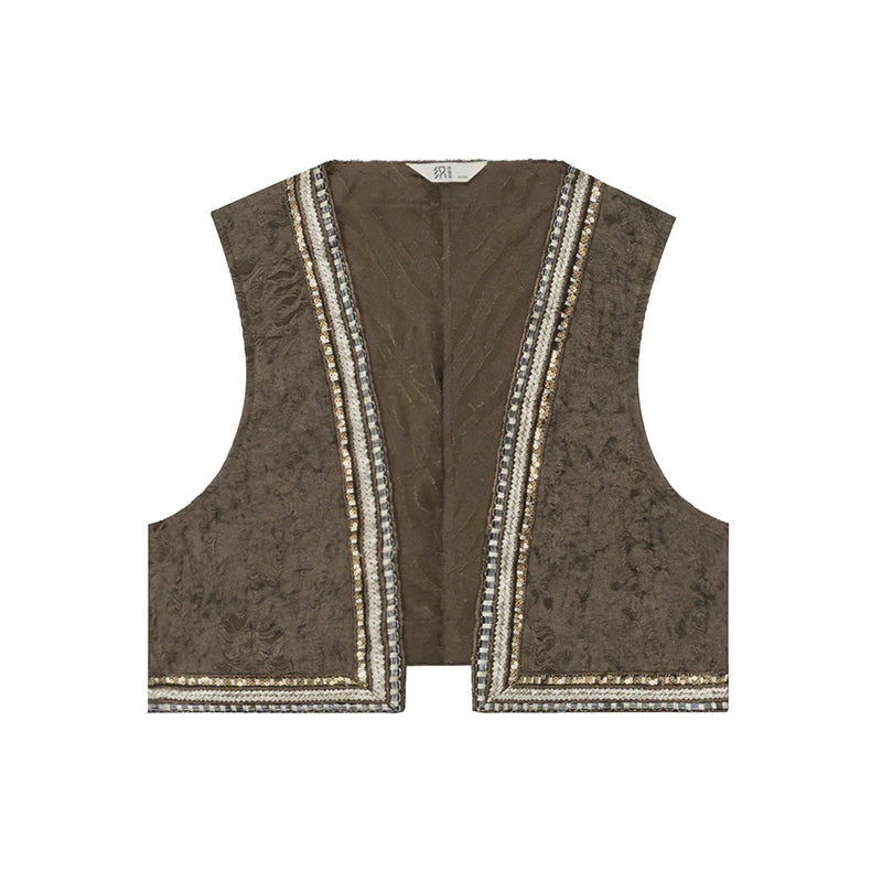 New Chinese Style Women Embroidered Vest, Inner Top & Lantern Pants - Poetry of the Wilderness 旷野之诗 (Preorder)