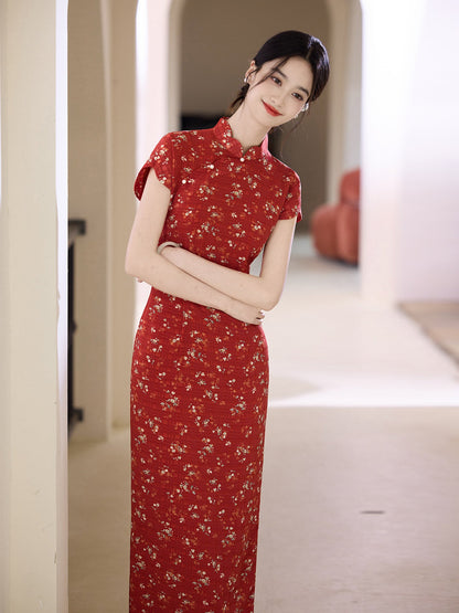 Chinese Wedding Engagement & Tea Ceremony Retro Cheongsam | Jiayue