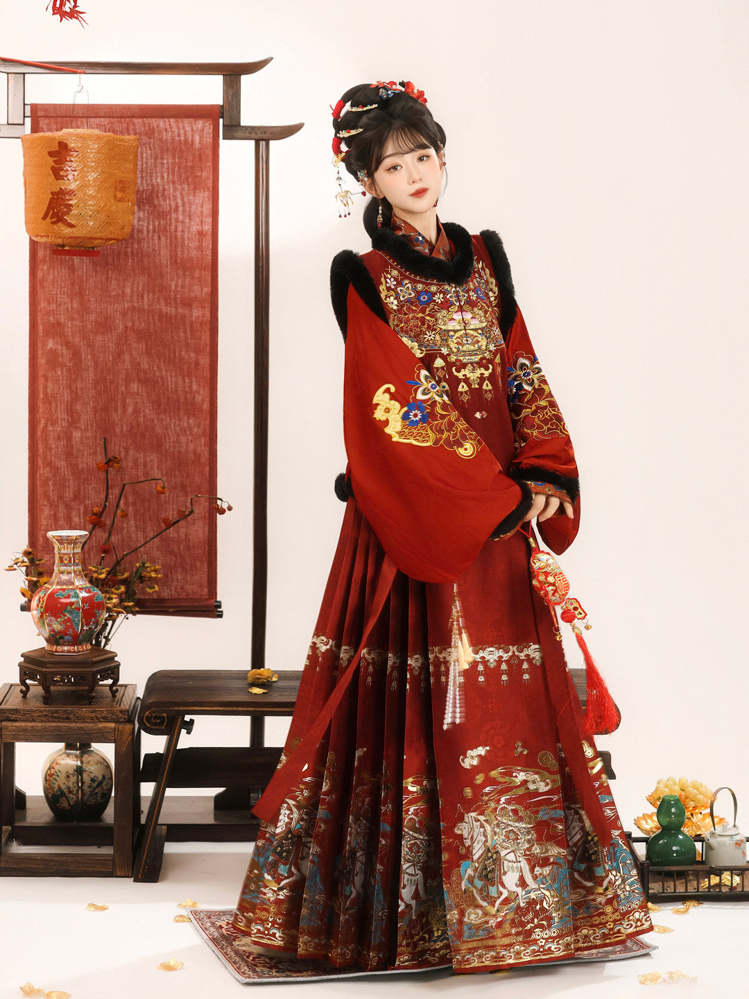 Ming Dynasty Chinese New Year Festival Hanfu | Make A Fortune 马上发财