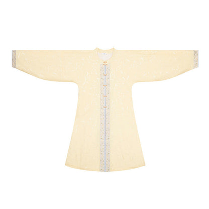Ming Dynasty Round Neck Long Jacket with Fleece | Mulan 木兰