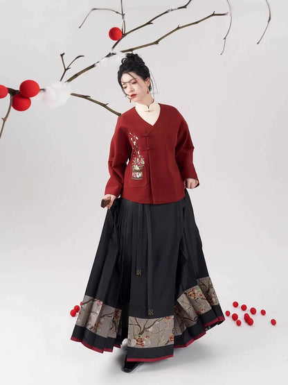 Ming Dynasty Modern Hanfu for Chinese New Year Festivals - Blessing Branch 福枝