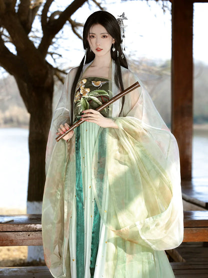 Pipa Beauty 枇杷美人 - Tang Dynasty Style Hanfu Dress Heziqun