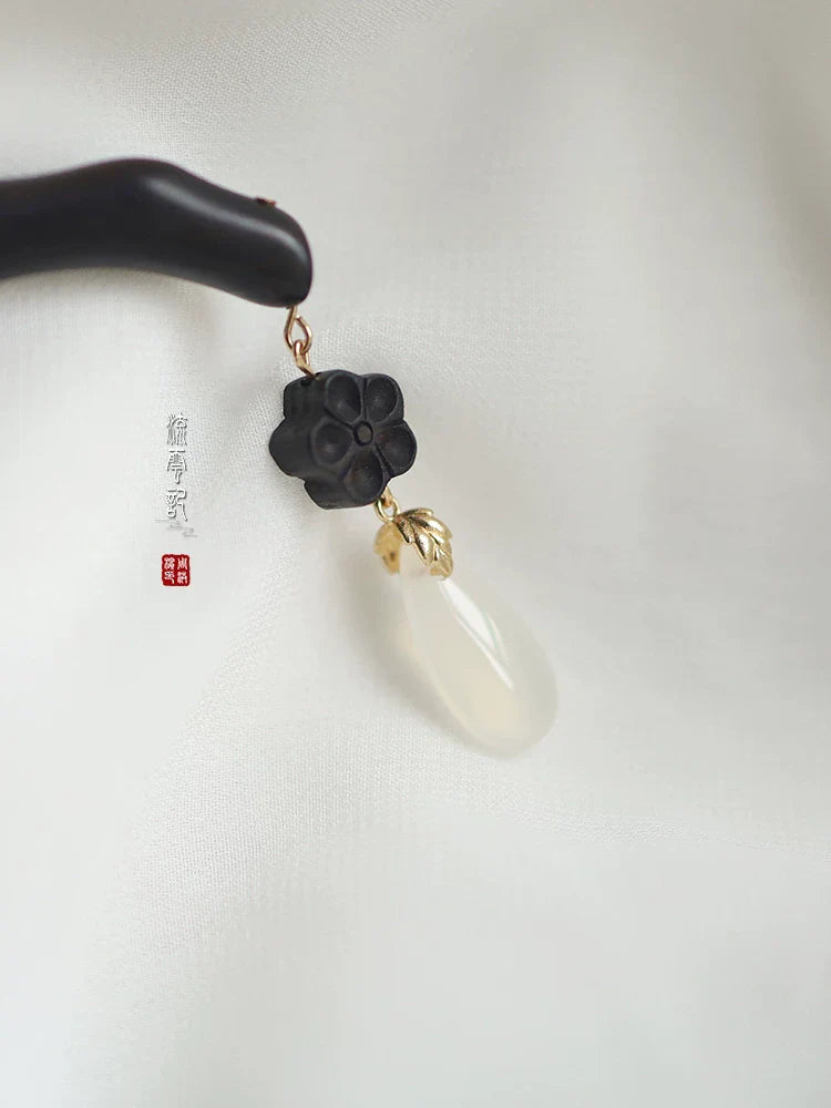 Ink Plum Blossom Hair Stick | Ancient Chinese Hair Accessory