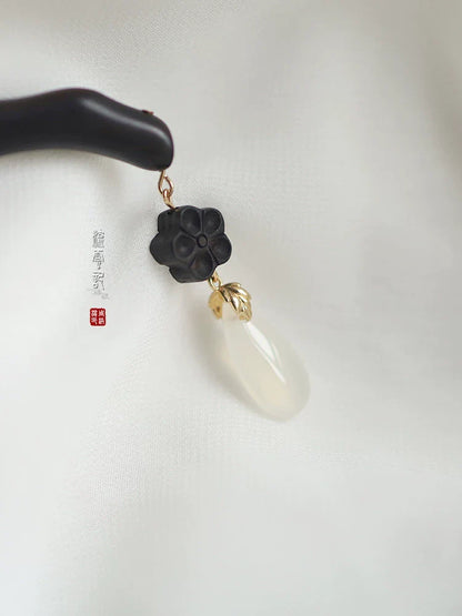 Ink Plum Blossom Hair Stick | Ancient Chinese Hair Accessory