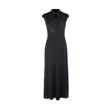New Chinese Style Chinese Character Print Cheongsam Dress