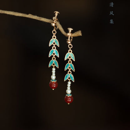 Rustling Bamboo Earrings | Hanfu Jewelry