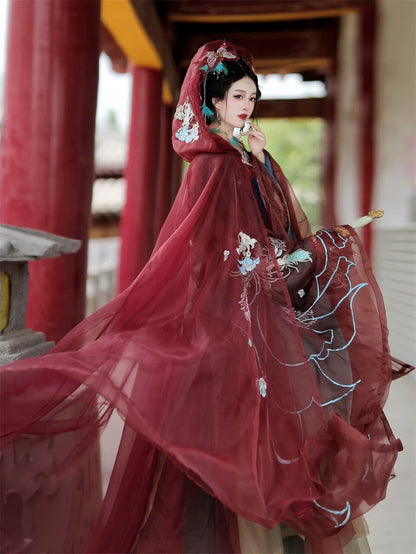 Fengpan Golden Thread 凤盘金缕 - Tang Dynasty Style Qixiong Ruqun (Preorder)