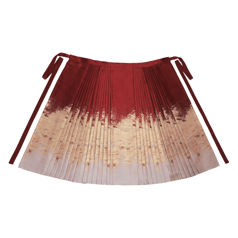 Festive Hanfu Mamianqun for Engagement, Tea Ceremony or Chinese New Year - Moon Over the River 月生春江 (Preorder)
