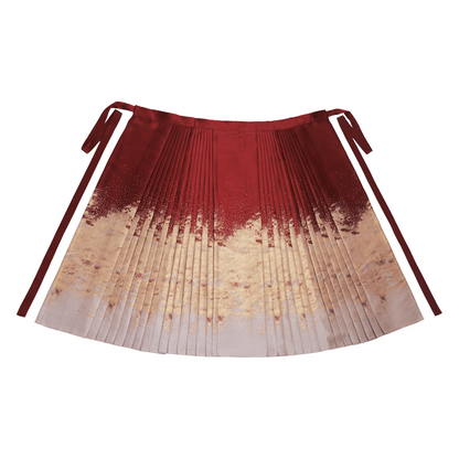 Festive Hanfu Mamianqun for Engagement, Tea Ceremony or Chinese New Year - Moon Over the River 月生春江 (Preorder)