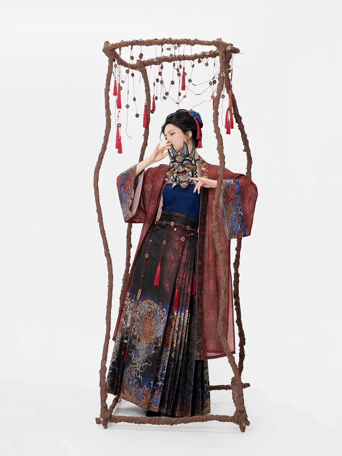 Ming Dynasty Modern Hanfu Mamianqun Outfit - Shen Nuo 神傩