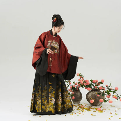 Ming Dynasty Modern Hanfu for Chinese New Year Festivals - Jade Peach Spirit 玉桃灵