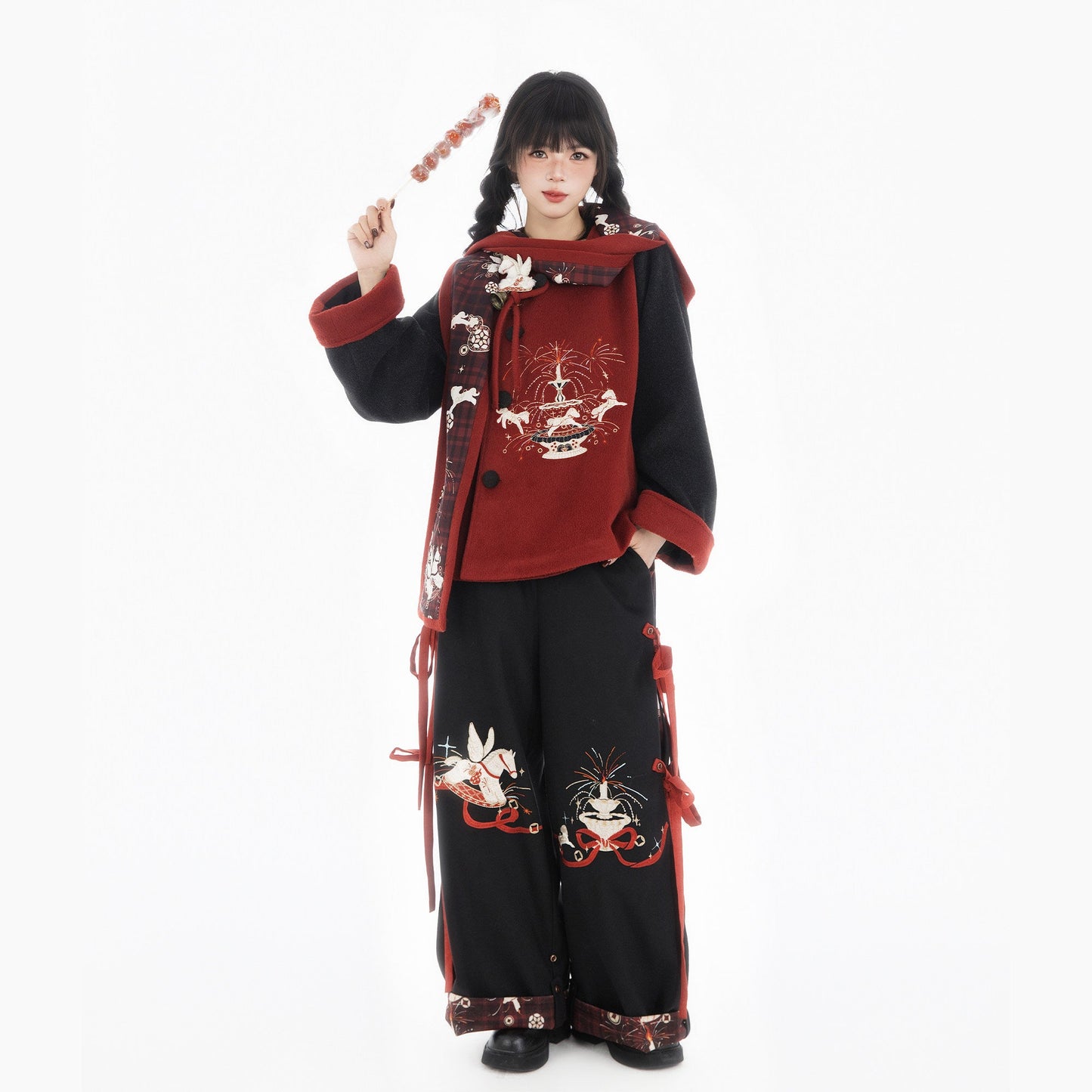 Modern Ming Dynasty Chinese New Year Festival Hanfu | Star Wish Pegasus 星愿天马