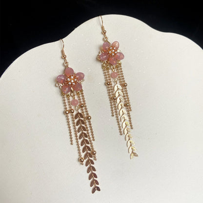 Cherry Blossom Dangling Earrings | Hanfu Jewelry