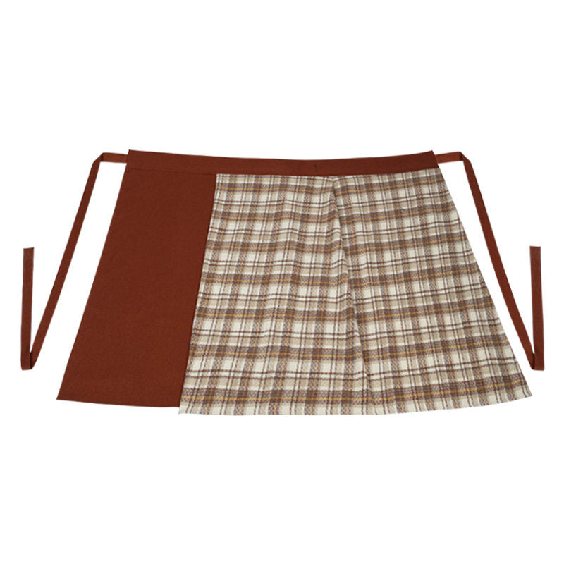 Song Dynasty Modern Hanfu Winter Plaid Spiral Skirt - Fried Chestnuts 糖炒栗子 (Preorder)