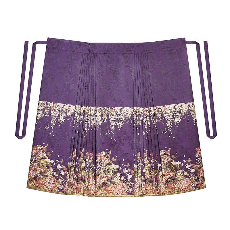Chinese Blouse & Mamian Skirt Outfit | Plum Wine 春色阑