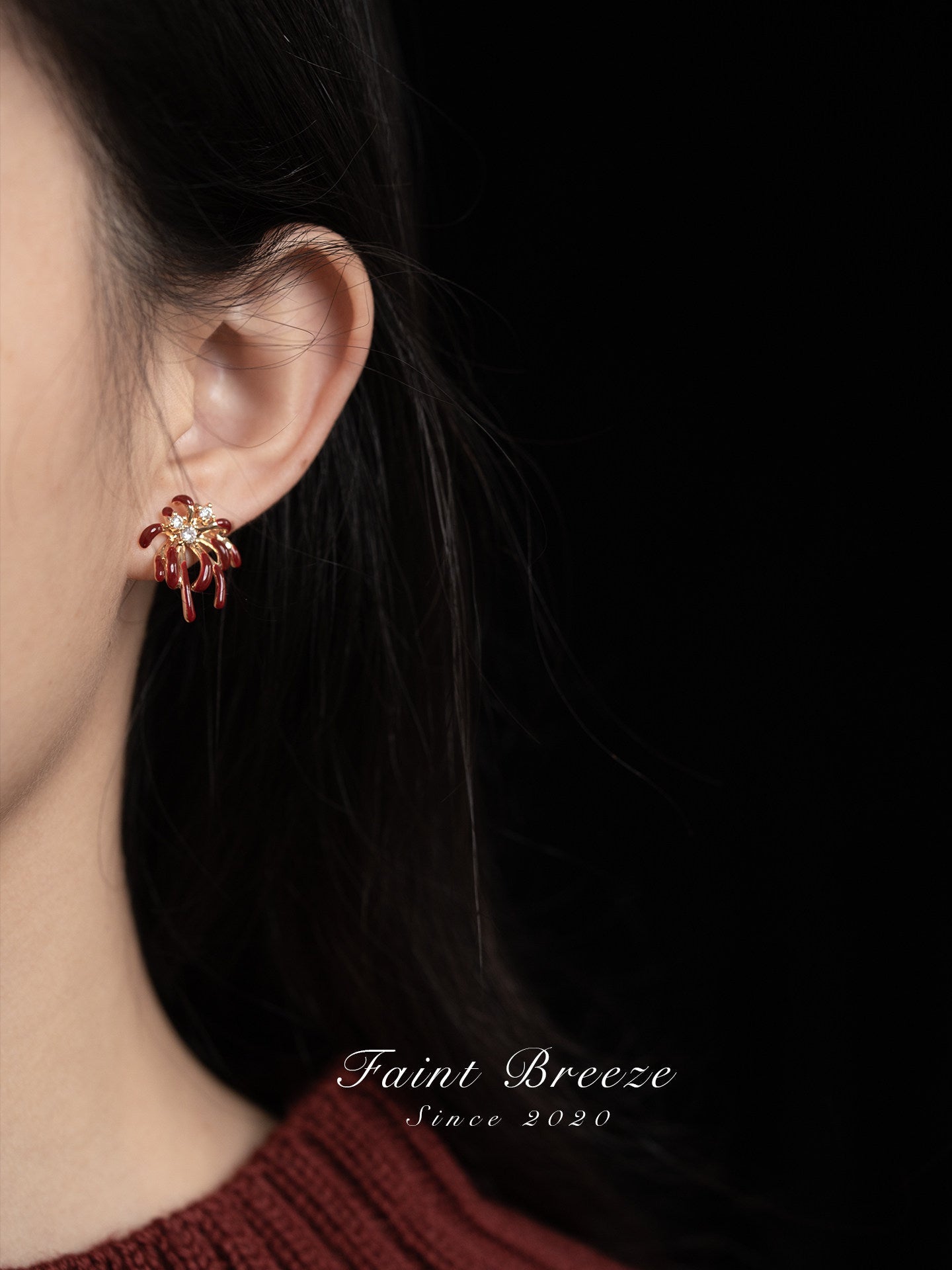 New Year's Festive Fireworks Stud Earrings | Hanfu Jewelry