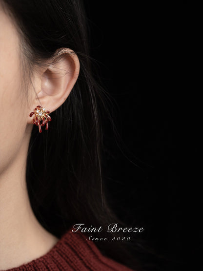 New Year's Festive Fireworks Stud Earrings | Hanfu Jewelry