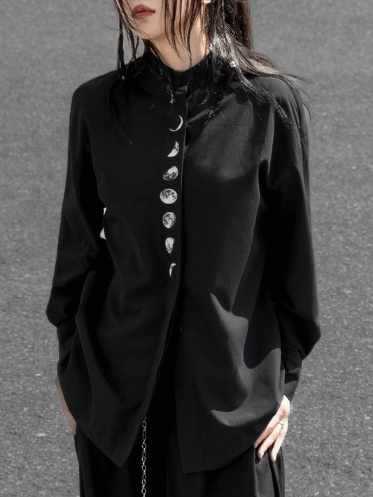 New Chinese Style Moon Phase Long Sleeve Top (Preorder)
