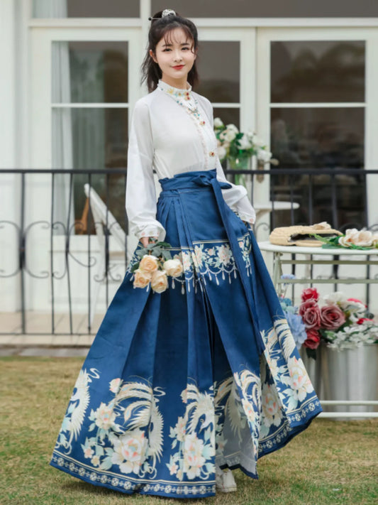 Lena - new Chinese style Ming Dynasty hanfu matching set — detail view