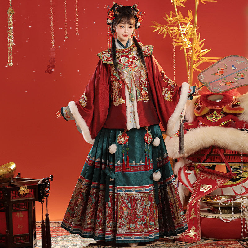 Ming Dynasty Chinese New Year Festival Hanfu | Dunhuang Capital 玉京敦煌