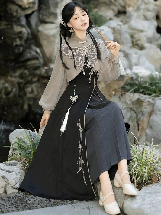 Butterfly Ash - new Chinese style hanfu summer sundress — detail