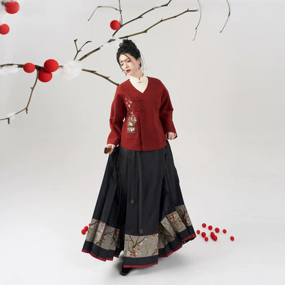 Ming Dynasty Modern Hanfu for Chinese New Year Festivals - Blessing Branch 福枝