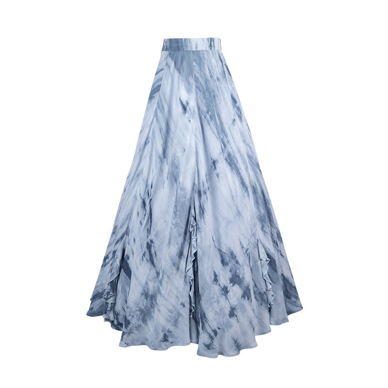 Song Dynasty Modern Hanfu Camisole and Tie Dye Skirt - Fallen Whale 鲸落 (Preorder)