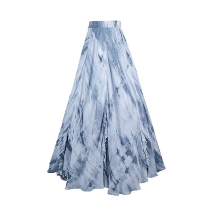 Song Dynasty Modern Hanfu Camisole and Tie Dye Skirt - Fallen Whale 鲸落 (Preorder)