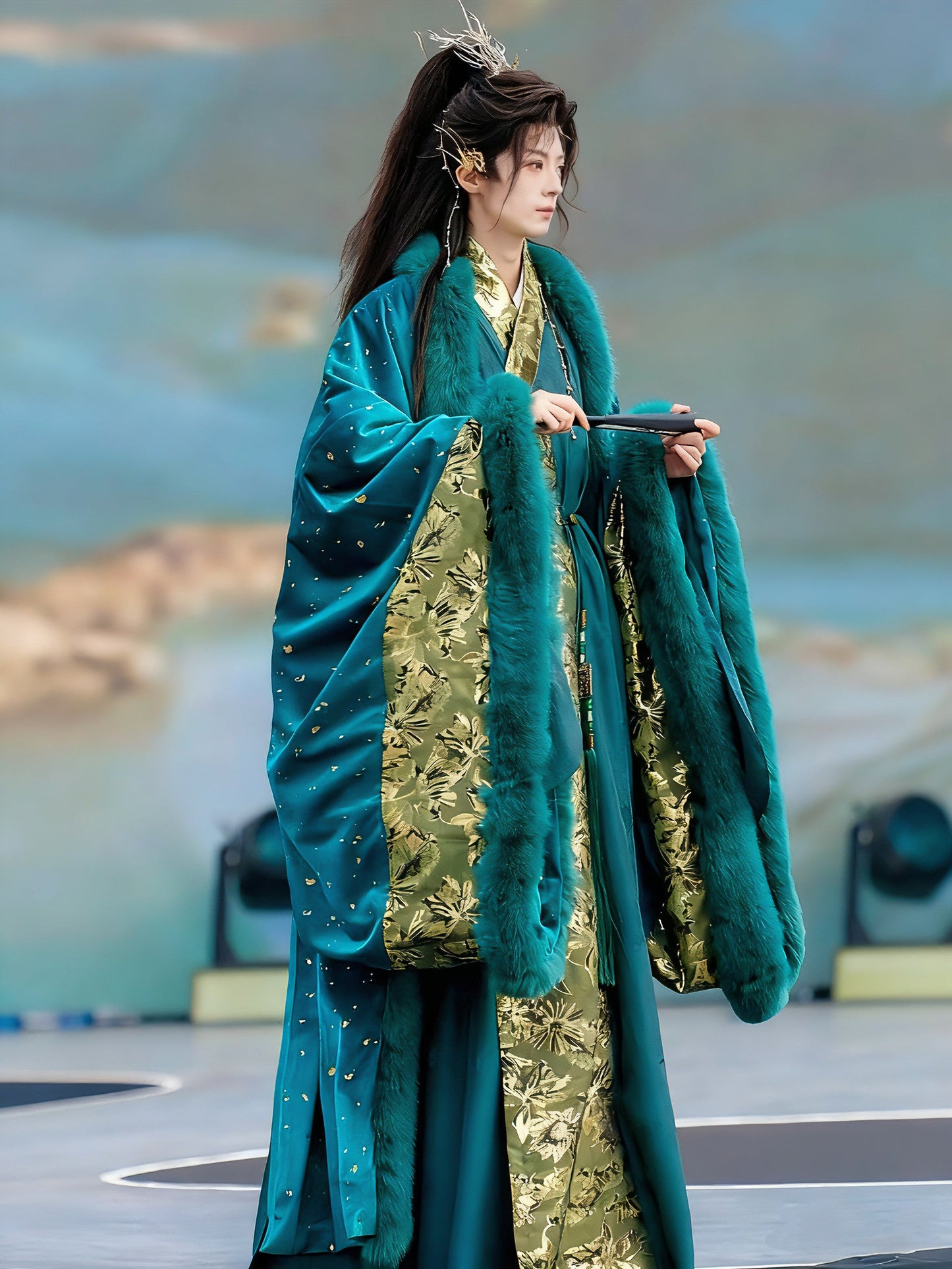 Langya | Song Dynasty Men Cross Collar Hanfu Robe and Coat