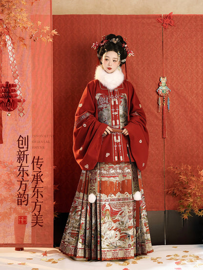 Ming Dynasty Chinese New Year Festival Hanfu | Charming Horse 骏燕迎新