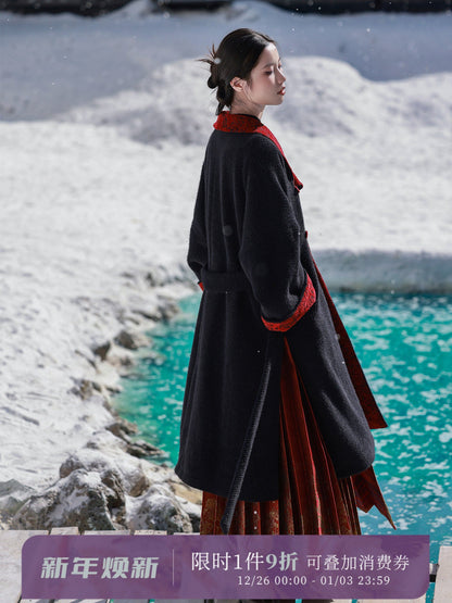 Tang Dynasty Modern Hanfu Round Collar Jacket for Autumn and Winter - Gryffindor 格兰芬多 (Preorder)