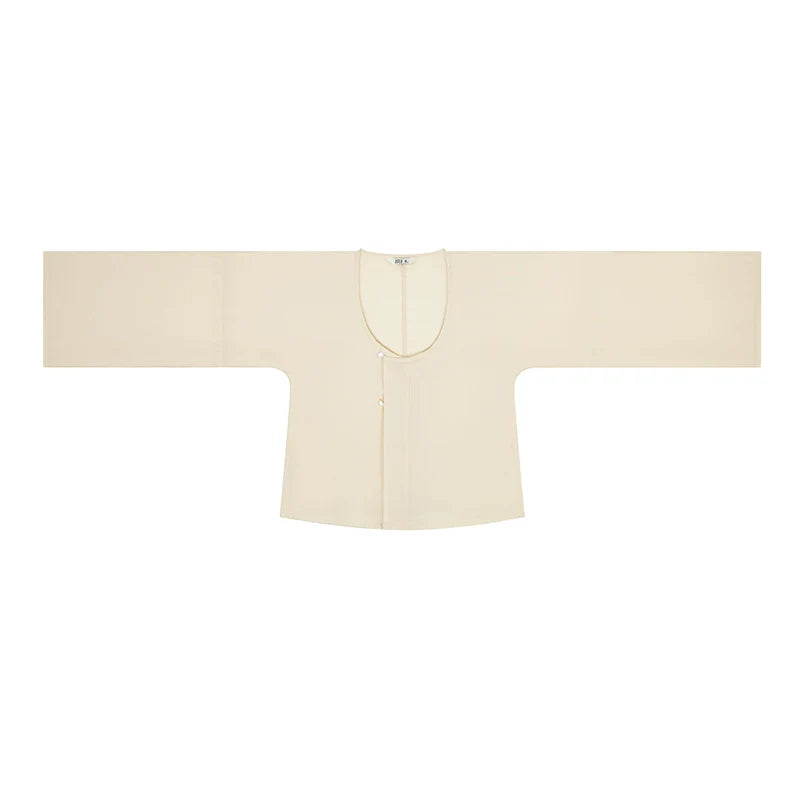 Tang Dynasty Modern Hanfu Set with Beizi Overlay & Flowing Eight-Panel Skirt - Taro Paste Egg Yolk 芋泥蛋黄 (Preorder)