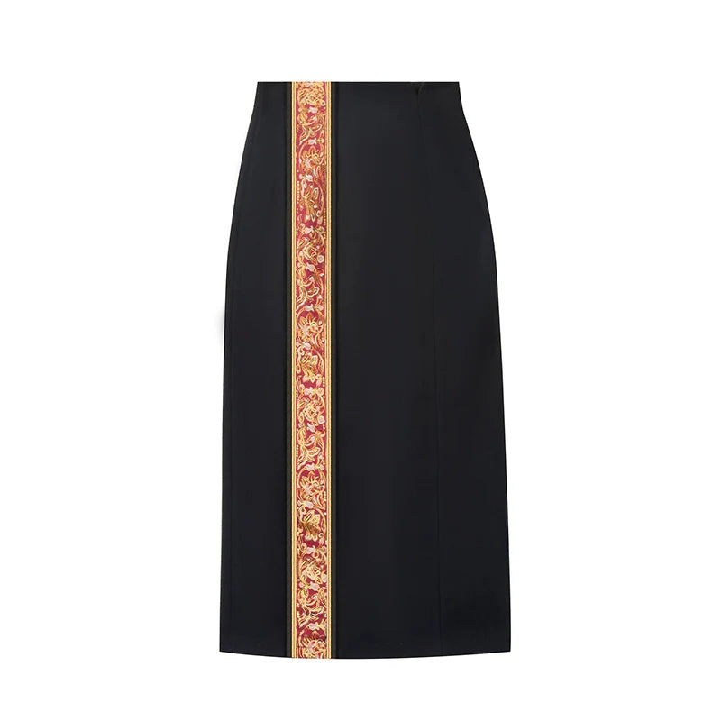 New Chinese Style Women Jacket & Dunhuang Scroll Motif Long Skirt - Tang Juanjuan 唐卷卷 (Preorder)