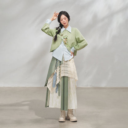 Spring Letter Moss Traces | Xianxia Style Hanyuansu Outfit
