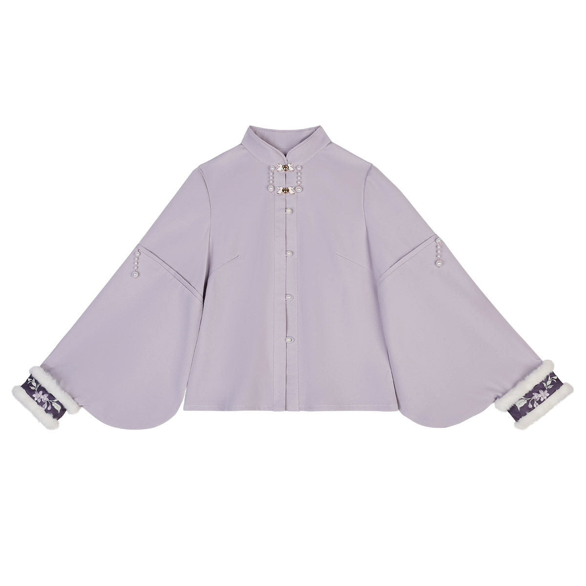 Ming Dynasty Modern Hanfu Pipa Sleeve Top and Short Mamianqun for Autumn and Winter - Velvet Rabbit 绒兔兔