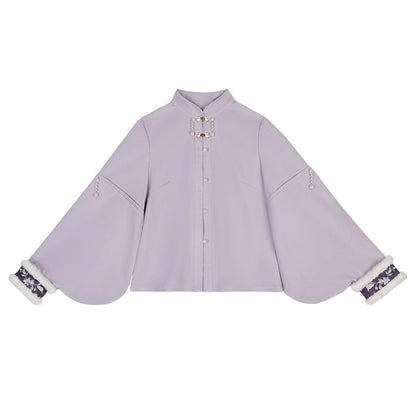 Ming Dynasty Modern Hanfu Pipa Sleeve Top and Short Mamianqun for Autumn and Winter - Velvet Rabbit 绒兔兔