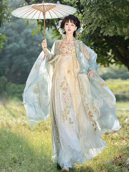 White Peony 白芍 - Tang Dynasty Style Hanfu Dress Heziqun
