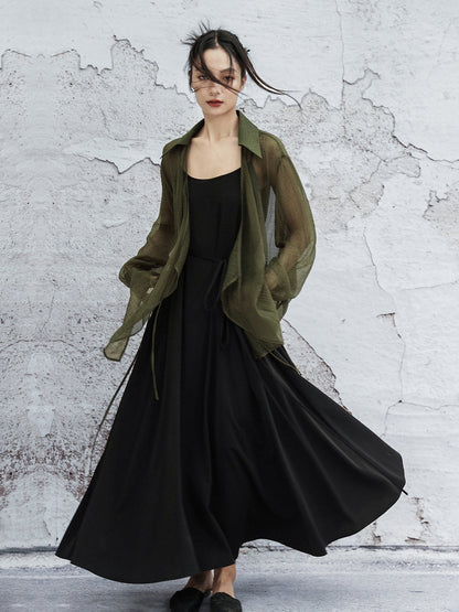 New Chinese Style See Through Cardigan
