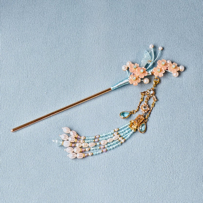 Cherry Blossom Tassel Hair Stick | Ancient Chinese Hair Accessory