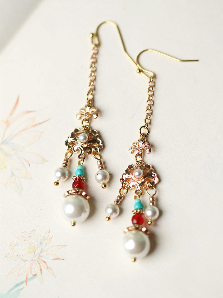 Gorgeous Tang Dynasty Earrings | Hanfu Jewelry