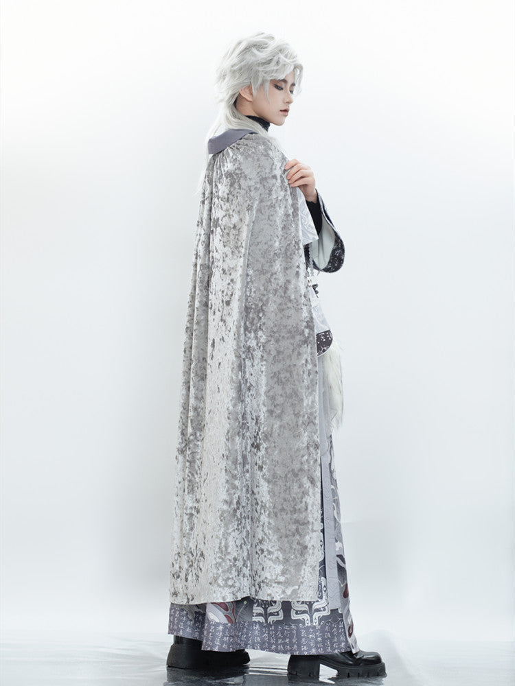 White Tiger 白虎 - Youthful Tiger-Pattern Cloak Hanfu Outfit for Spring, Autumn & Winter
