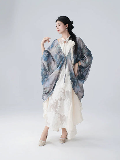 Mengdie 梦蝶 - New Chinese Style Butterfly Cheongsam Cardigan