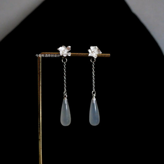 Morning Flower Dew Earrings | Hanfu Jewelry