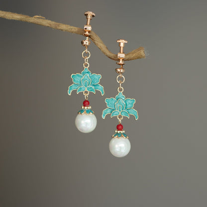 Art of Porcelain Antique Earrings | Hanfu Jewelry